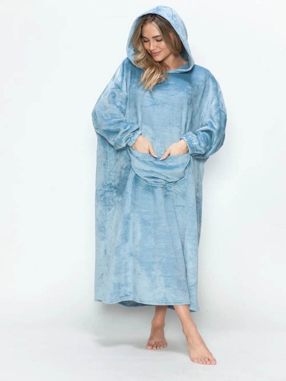 Casual Elegance Full Size Hooded Midi Dress with Pocket - Picture 14 of 16